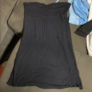 Black strapless dress